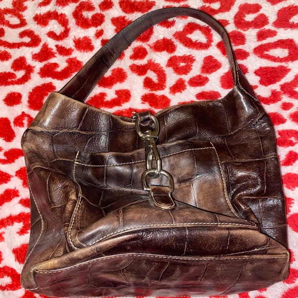 vintage Dooney & Bourke brown crocodile bag - Picture 1 of 3